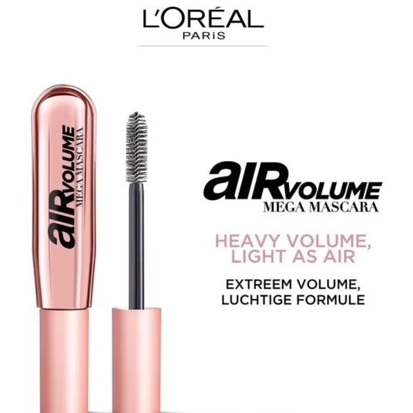 BNIB Qty 2 SEALED - L'Oréal Paris Air Volume Mega Mascara 4D Blackest #850 - Picture 8 of 11